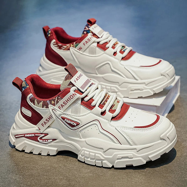 Chunky sneakers four seasons new Men's breathable light soft sole comfort running outdoor students fashion casual sports shoes
