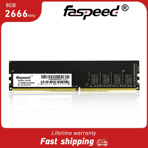 1-20Pcs Faspeed Memoria Ram DDR3 4GB 1600MHz DDR4 8GB 16GB 2666MHZ NON-ECC 1.2V 1.5V UDIMM PC Desktop Ram Memory For Intel AMD