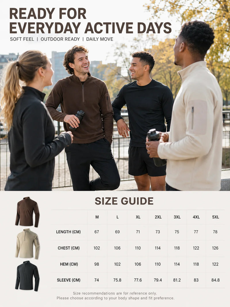 SBWL 2026 Men's Long-Sleeved V-Neck T-Shirt Casual Warm-Up Outdoor Sports Jacket Top Elastic Fall/Winter Collection Tops