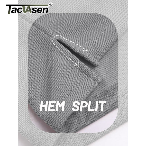 TACVASEN Summer Polo Tee Shirts Men's Short Sleeve Quick Dry T-shirt Breathable Work Shirt Fishing Hiking Golf Polos Top Man