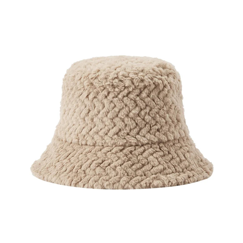 Semir Warm Hat Fuzzy Bucket Women Autumn Winter 2025 Beanie Soft Cozy Plush Lightweight Stylish FaceSlim