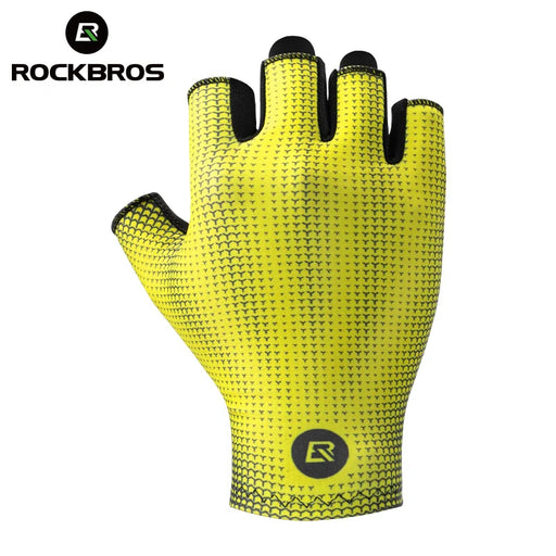 ROCKBROS Summer Cycling Gloves Half Finger Bicycle Gloves Mtb Road Breathable Bike Gloves High Elasticity Short Finger Gloves
