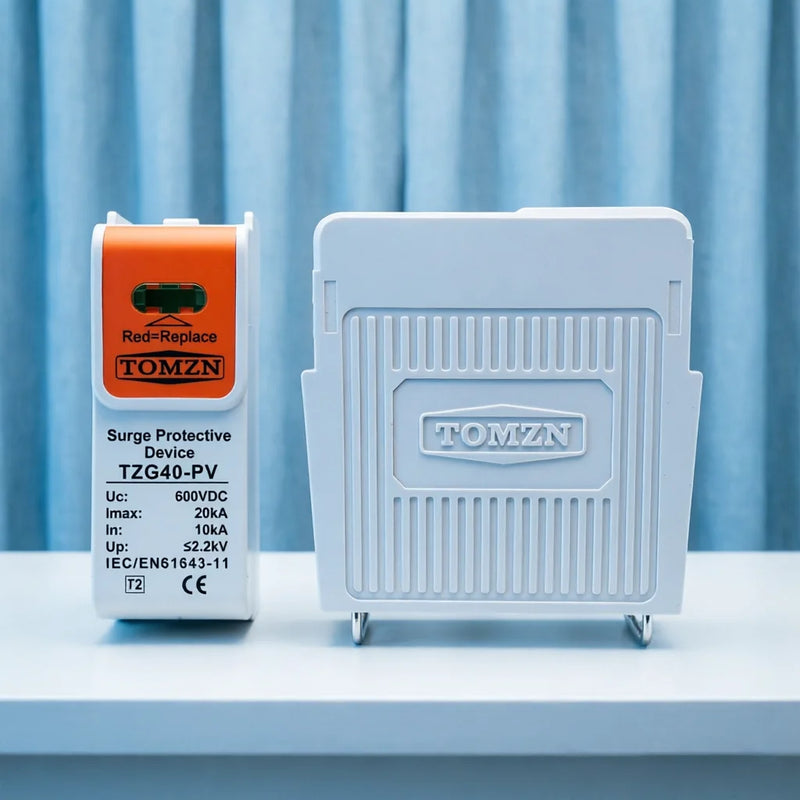 ម៉ូឌុលជំនួស SPD បំពង់បញ្ចេញ PV TZG40 ចំនួន 1 ដុំ AC 255–420V DC 500–1500V 10kA/20kA/30kA ឧបករណ៍ការពារការកើនឡើងក្នុងផ្ទះ