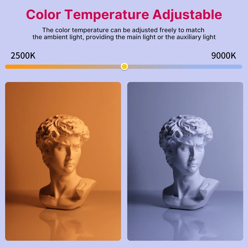 ដំបងភ្លើង Ulanzi VL119 RGB ដំបងភ្លើងកាន់ដៃ 2500-9000K ទម្ងន់ស្រាល 50cm RGB Stick Light អាចសាកបាន ភ្លើងបំភ្លឺថតរូប Vlog