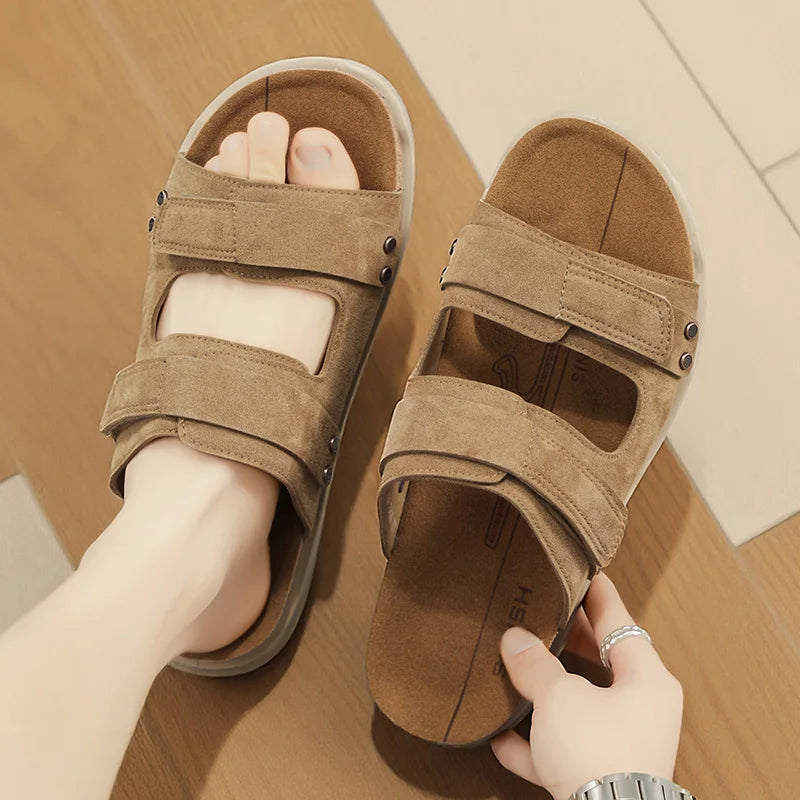Men's high quality Comfort Casual slippers Summer breathable lightweight outdoor beach shoes Slip on walking Daily wear slippers