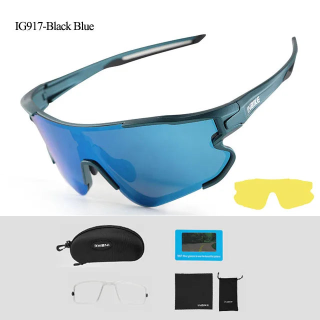 INBIKE Cycling Sunglasses For Men Bicycle Goggles Eyewear Photochromic MTB Road Bike Goggles Sunglasses for Cycling Accessories