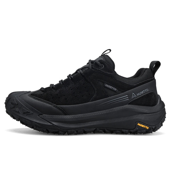 HUMTTO Winter Outdoor Hiking Sneakers Mens Genuine Leather Trainers Breathable Casual Shoes for Man Anti-slip Trekking Shoes Men