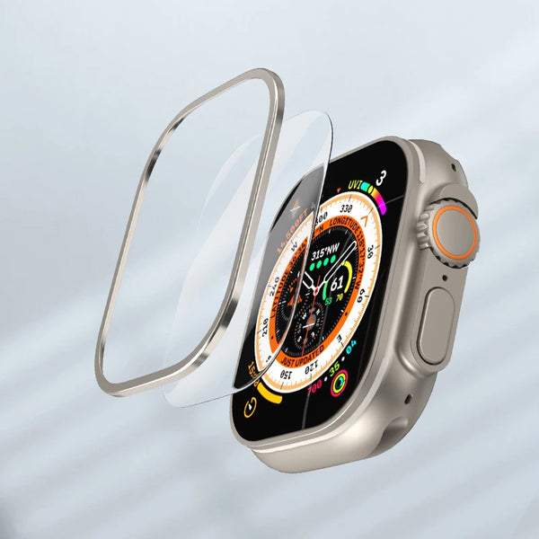 PZOZ Case Tempered glass film For iWatch Ultra 4 3 2 Metal Shell PC Back Cover For Apple Watch Case Ultra 49mm Protectors Screen