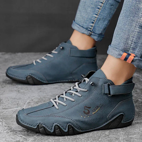 Ankle Leather Boots Men Fashion High Top Casual Shoes Handmade Botines Hombre Botte Homme Plus Big Size 48 49 50