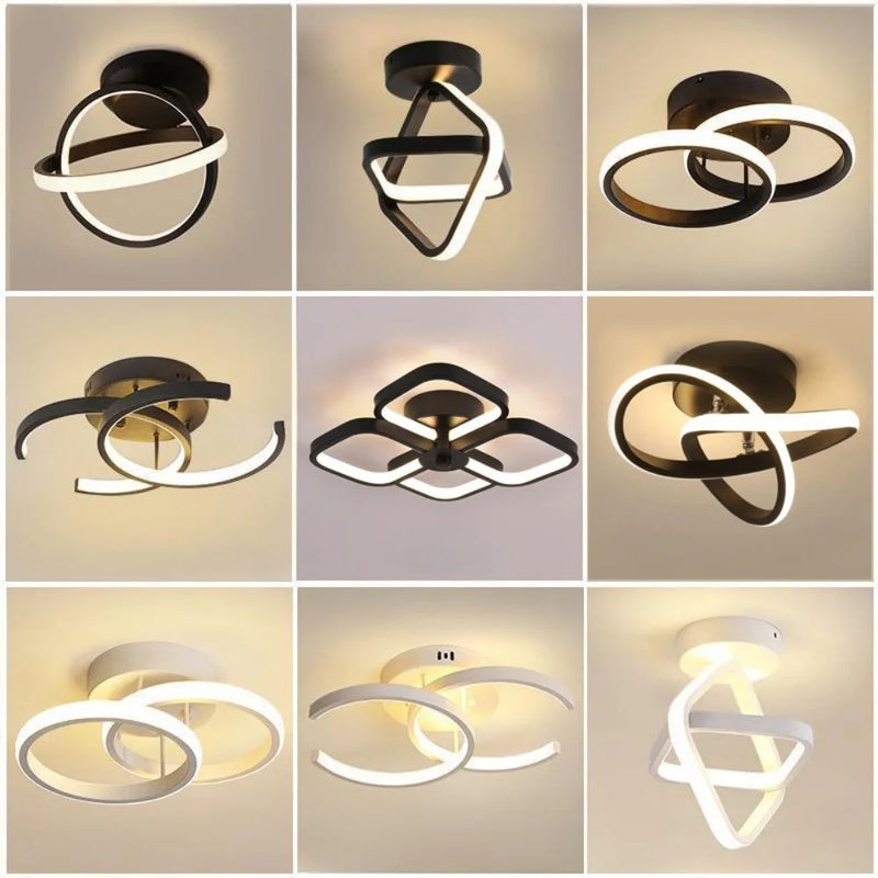 JOYINLED Nordic Ceiling Lighting Chandelier for Living Room Modern Decoration Led Square Round Ceiling Light Fixtures Ceiling
