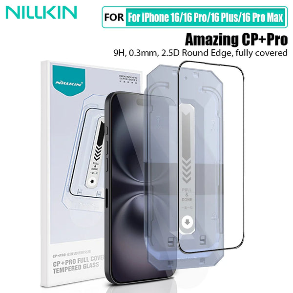 For iPhone 16 Pro Max Screen Protector NILLKIN CP+Pro /H+Pro Tempered Glass For iPhone 15 Pro Max / For iPhone 13 Pro Max