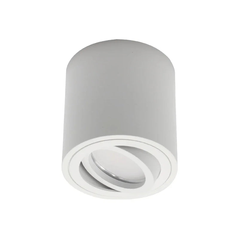 Black White Spotlight GU10 Fitting Round LED Surface Mounted Ceiling Spot Light Halogen Bulb Cylinder Down Lamp Fixture 220V