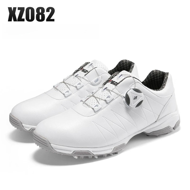 PGM Golf Shoes Women's Waterproof Sports Shoes Knob Buckle Lace Anti Slip Sole XZ082