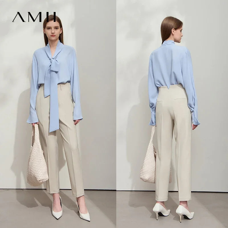ខោ Amii Minimalist រដូវស្លឹកឈើជ្រុះឆ្នាំ ២០២៦ ខោធម្មតារបស់ស្ត្រីថ្មីប្រឆាំងនឹងស្នាមជ្រួញមិនដែកខោស្តើងសម្រាប់ធ្វើដំណើរ 12512008