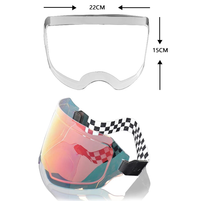 Special Link, ORZ-729 Retro Full Face Helmet lens, PC material, some night vision