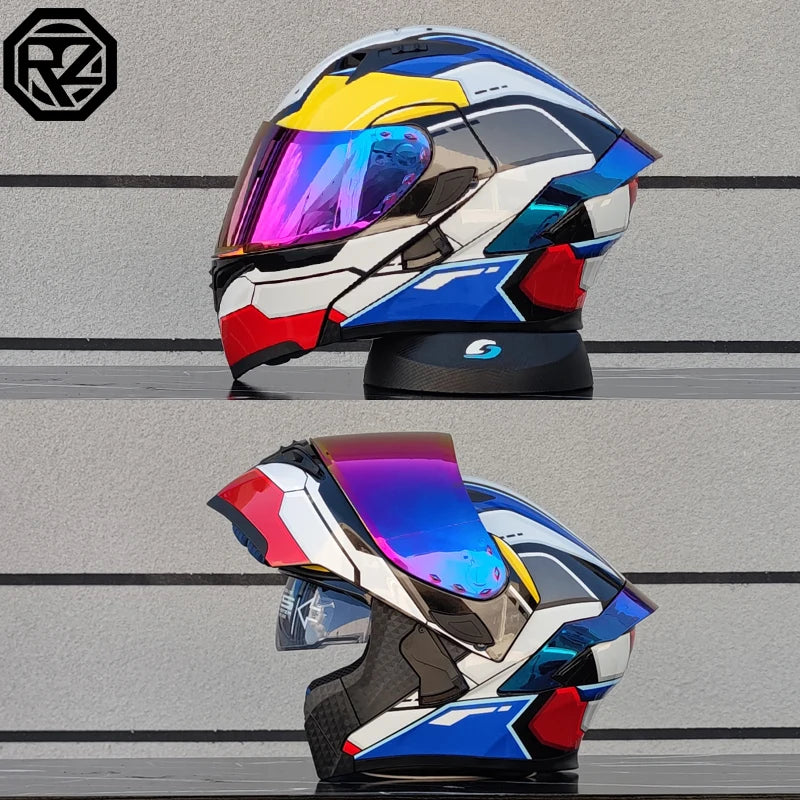 Motorcycle helmets Double Visors Modular Flip Up helmet DOT approved Full face casque moto racing  casco abatible para moto