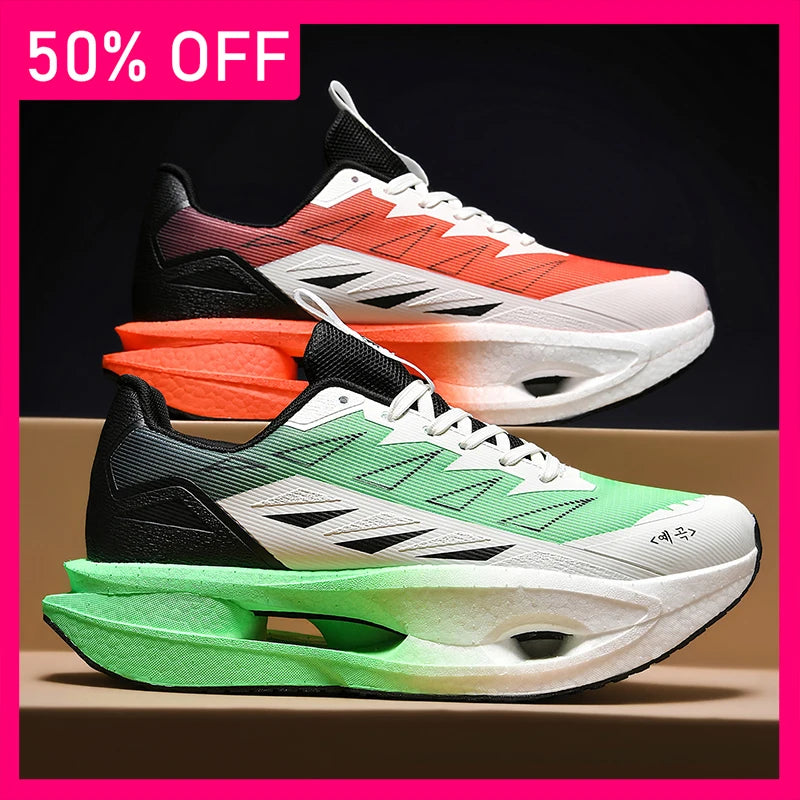 Unisex Sports Shoes Fashionable Lace Up Mesh Youth Training Shoes Outdoor Fitness Non Slip Thick Soled Running Shoes for Men