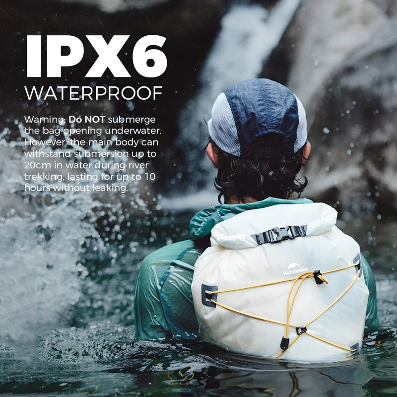 Naturehike 2026 Far Mountain 18/25L Lightweight IPX6 Waterproof Bag Outdoor Portable Breathable Camping Water Sports Backpack
