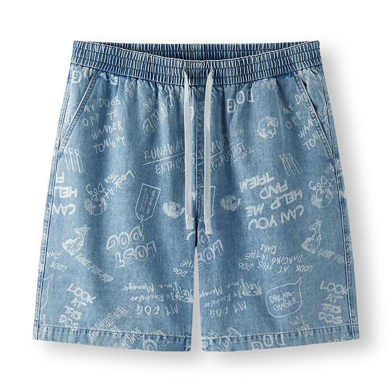 Semir Mens Denim Shorts 2026 Loose Straight Knee Length Casual Style Soft Daily Wear