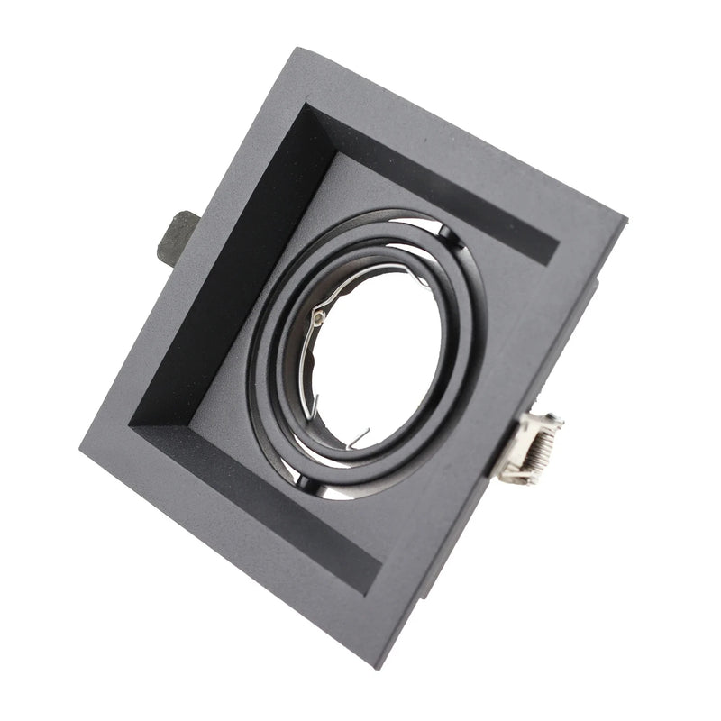 Square Recessed Downlight LED Ceiling Lamps Holder Adjustable GU10 MR16 Socket Spotlight Lamps Frame Bracket Fitting Home Decor