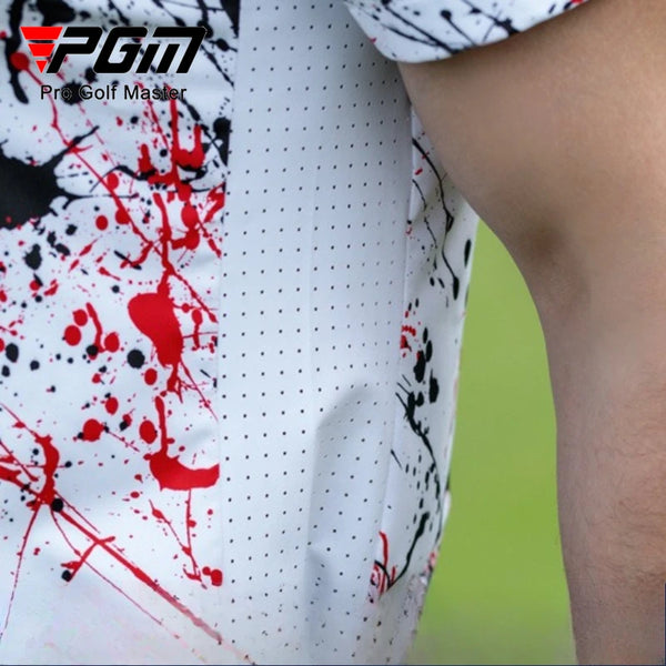 Men Golf Short Sleeved T-shirt for Spring Summer Quick Drying Breathable Top Polo Shirt YF874