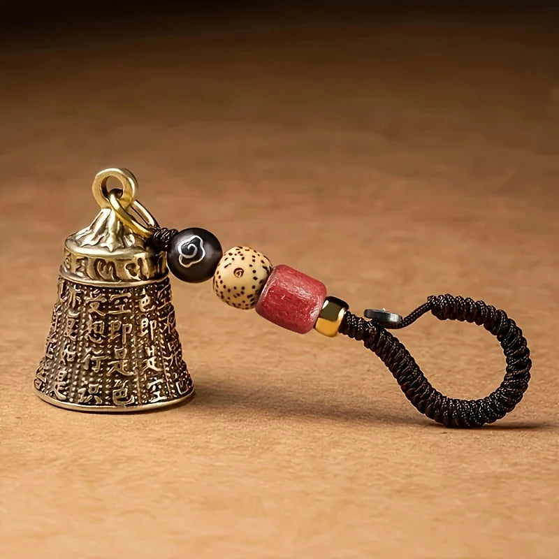 1pcTibetan Bell Keychain Crafted by Hand, Includes a Bell And Braided Cord for Good  Spirituality a Cultural Gift for Monks