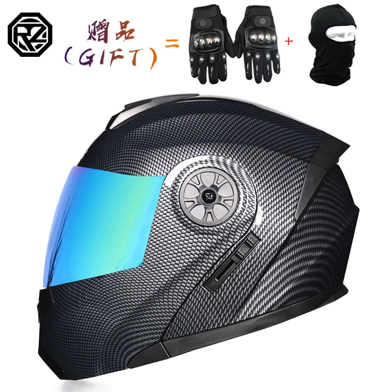 ORZ Latest DOT Approved Safety Modular Flip Motorcycle Helmet Racing Dual Lens Helmet Interior Visor