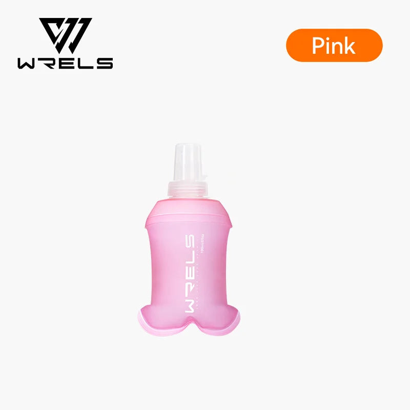 WRELS TPU Soft Folding Water Bottle BPA-Free Collapsible Flask Running Camping Hiking Travel Convenient Lightweight Water Bottle