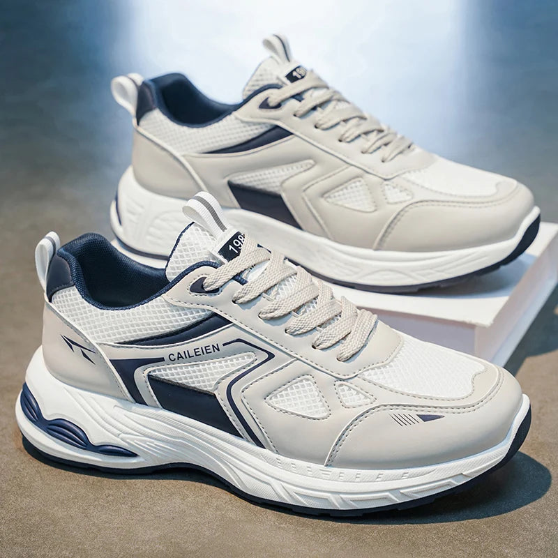 Men's breathable mesh sneakers summer soft-sole anti-slip casual outdoor running shoes students lightweight speed sports shoes