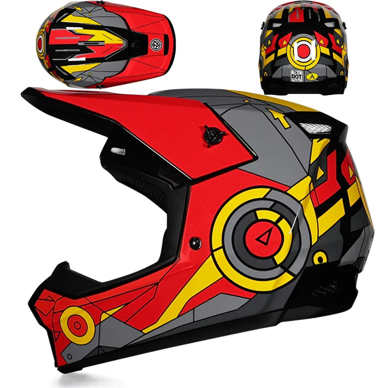 2025 Latest Off Road Motorcycle Helmet Mountain DH Off Road Helmet Bicycle Track Helmet ORZ-903
