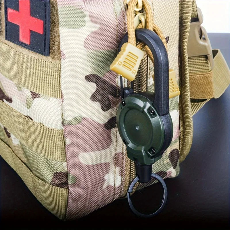 1PC Retractable Wire Rope Key Backpack Buckle for Men,Outdoor Keychain Backpack Additions,  Versatile And Durable Keychain