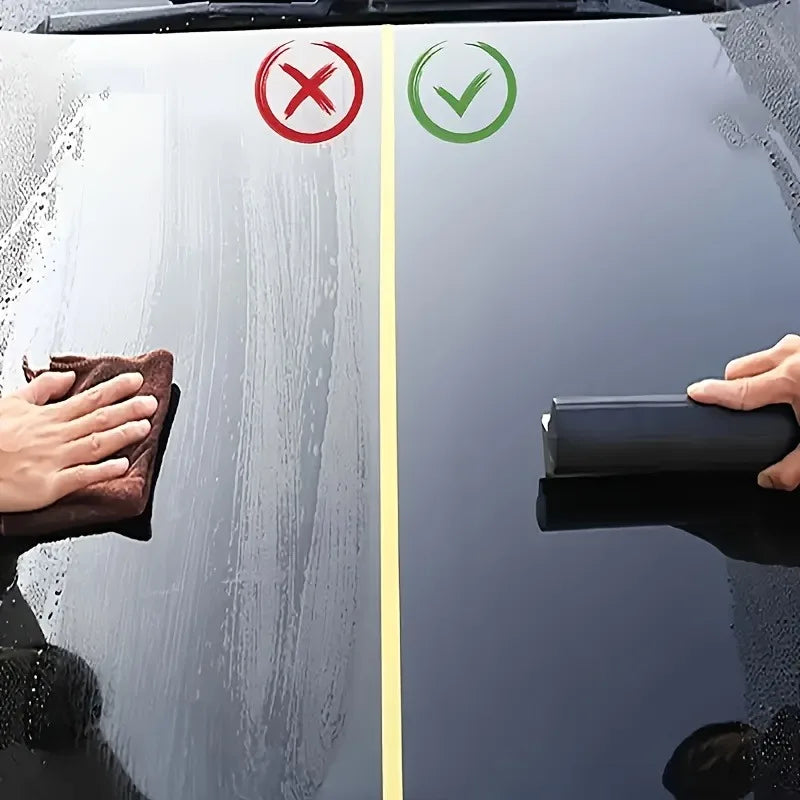 1pc Non-Scratch Soft Silicone Car Squeegee Paint Safe Windshield Glass Water Scraper Portable Auto Detailing Window Cleaner