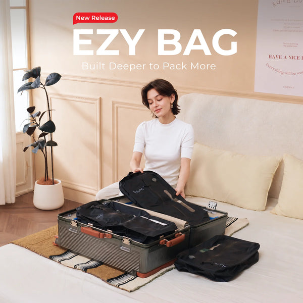 FLEXTAIL X VOLLYC EZYPACK - 18-55L Vacuum Storage Bag, Reusable Clothing Storage Bag, Travel Compression Backpack Luggage Bag