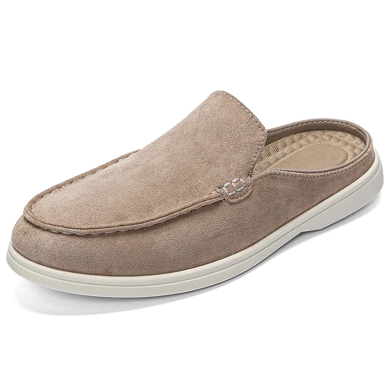 Men's Lightweight Casual Shoes Four Seasons Breathable Soft Sole Non Slip Comfort Walking Shoes Fashion Versatile Semi Slippers