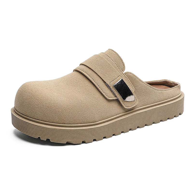 Men's casual Mule slippers summer breathable lightweight soft sole outdoor walking shoes slip on slides comfort fashion slippers