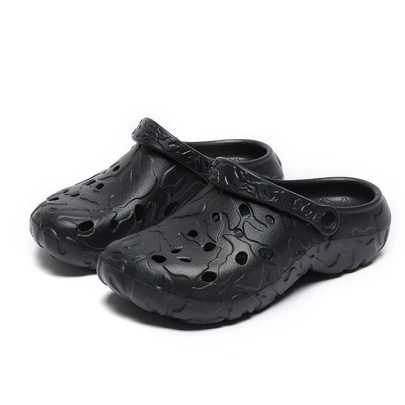 Plus Big Size 46 47 Summer Rubber Sandals Men Clogs Garden Shoes Zuecos Hombre Cholas Man Clog Beach Shoes Wide Foot