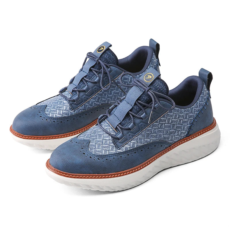 British Style Brogues Mens Leather Casual Shoes Thick Soles 5cm Plus Big Size 50 51 52 Italian Luxury Brand Designers loafers