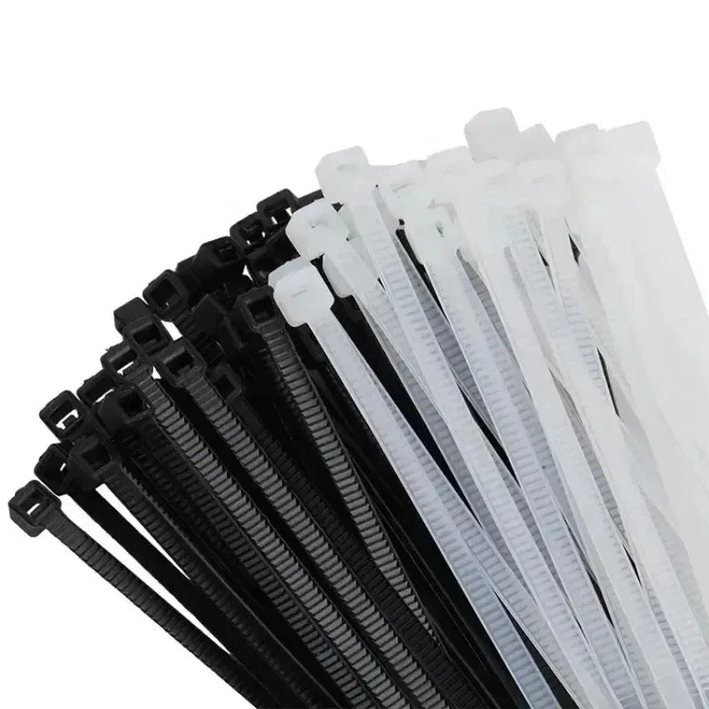 100-1000 PCS Self-locking Plastic Nylon Tie Black Fastening Strap Cable-Tie-Set Cable Zip Tie Fastening Ring Zip Wraps Strap Tie