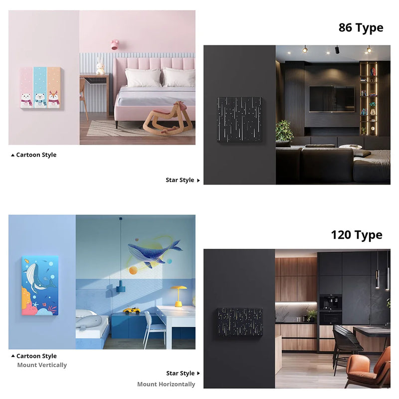 SONOFF T5 US WiFi Smart Wall Switch IR Remote Full Touch Access LED Light Multi-Sensory eWeLink Voice Control via Alexa Google