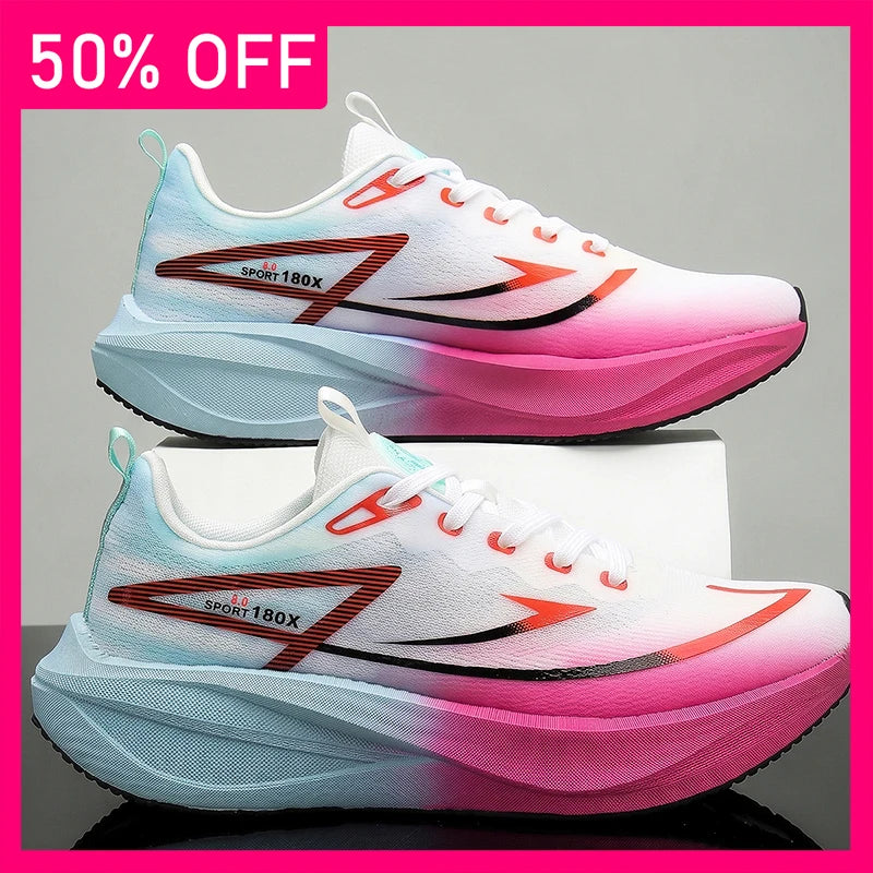 Unisex Sports Shoes Breathable Light Mesh Professional Running Training Shoes New Fashionable Lace Up Comfortable Fitness Shoes