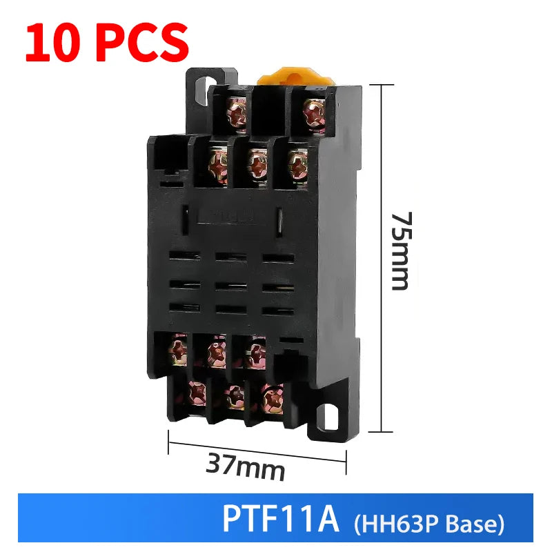 10 PCS For Wholesale Miniature Control Relays Small Intermediate Relay AC 12V DC C24 AC220 HH52P HH53P HH54P HH62P HH63P HH64P