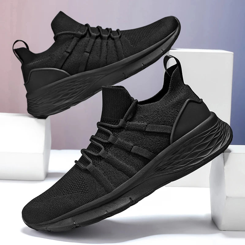 Mens Running Shoes 2025 New Lightweight Breathable Sports Shoes Shock-absorbing Casual Jogging Fitness Training Tennis Shoes