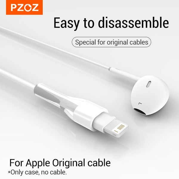 PZOZ USB C Cable Protector For iPhone 15 14 13 12 11 Pro Max Type C Cable Winder Protection Cord Saver For Original iPhone Cable