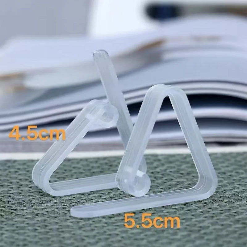 Transparent Plastic Tablecloth Clips Triangle Anti‑Slip Table Corner Fixing Buckle Table Cover Holder Clamp For Dining Table Hom