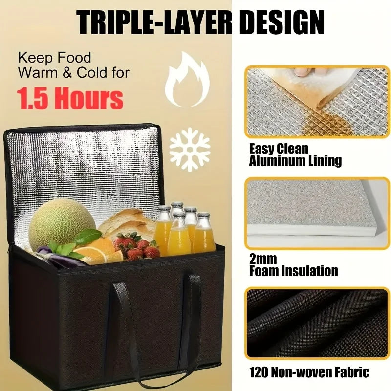 1pc Outdoor Insulated Beverage Cooler Bag,Portable,Durable Aluminum Foil Material,Suitable for Camping Picnics Outdoor activity