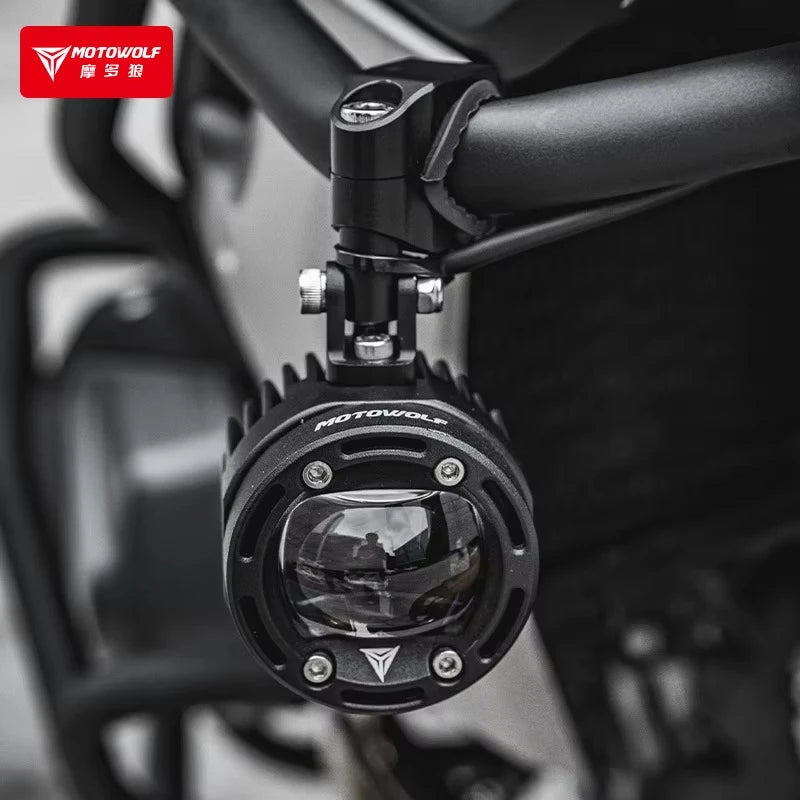 ភ្លើងស្តុបខាងក្រៅម៉ូតូ MOTOWOLF និងភ្លើងក្រាលផ្លូវបន្ថែម ការកែប្រែភ្លើងភ្លឹបភ្លែតៗ LED សម្រាប់គ្រឿងបន្ថែមម៉ូតូ