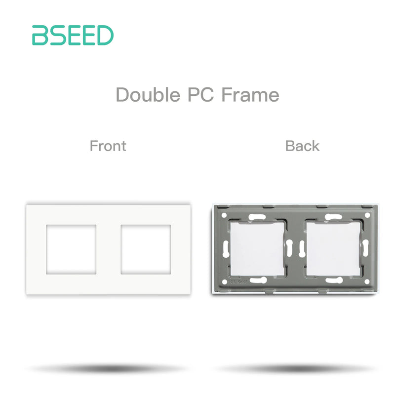 BSEED Wall Power Outlets Plastic Panel Parts White USB CAT5 Internet TV ST Function With Wall Socket EU Standard DIY Combination