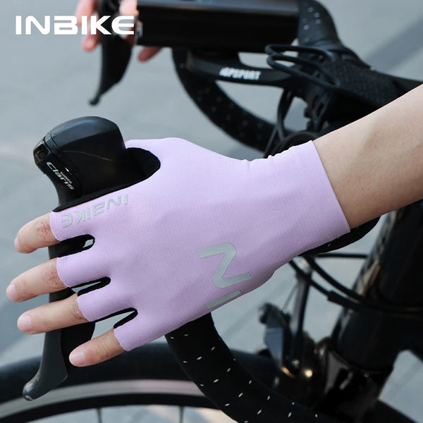 INBIKE Bike Gloves for Men Women with Anti-Slip Shock-Absorbing Pad Summer Cycling Gloves Lightweight Breathable Bicycle Gloves