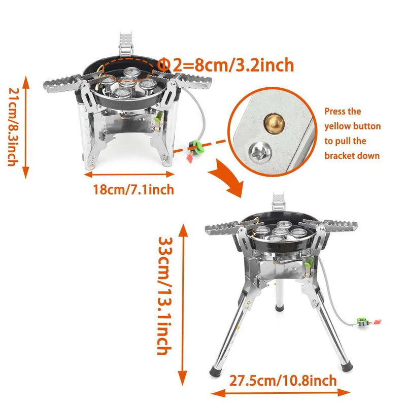 Outdoor Gas Stove Bulin BRS69A Camping Picnic Gas Stove 6800W Team Party Family Camp Gas Burner For Hiking Fishing