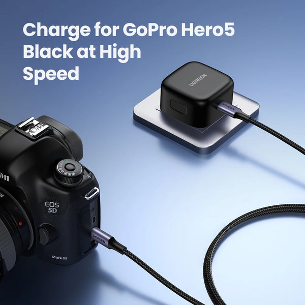 ខ្សែសាក UGREEN PD100W USB Type C ទៅ USB C សម្រាប់ iPhone Duo 18Pro 17 Samsung S26 25 iPad Laptop Fast Charger Cord 5A E-Marker Chip